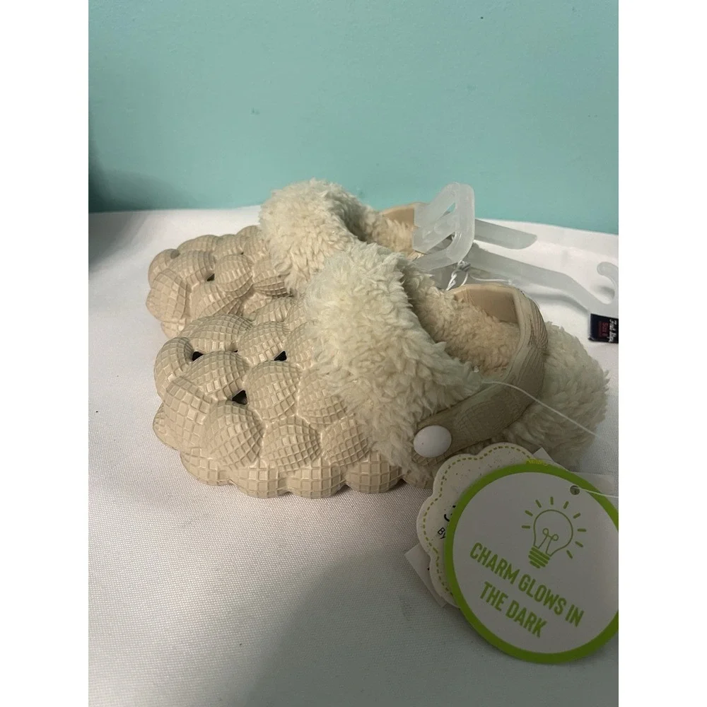 Baby Non Slip Beige Clogs Bubbly Indoor Outdoor Beach Slides Slip‎ On Shoes